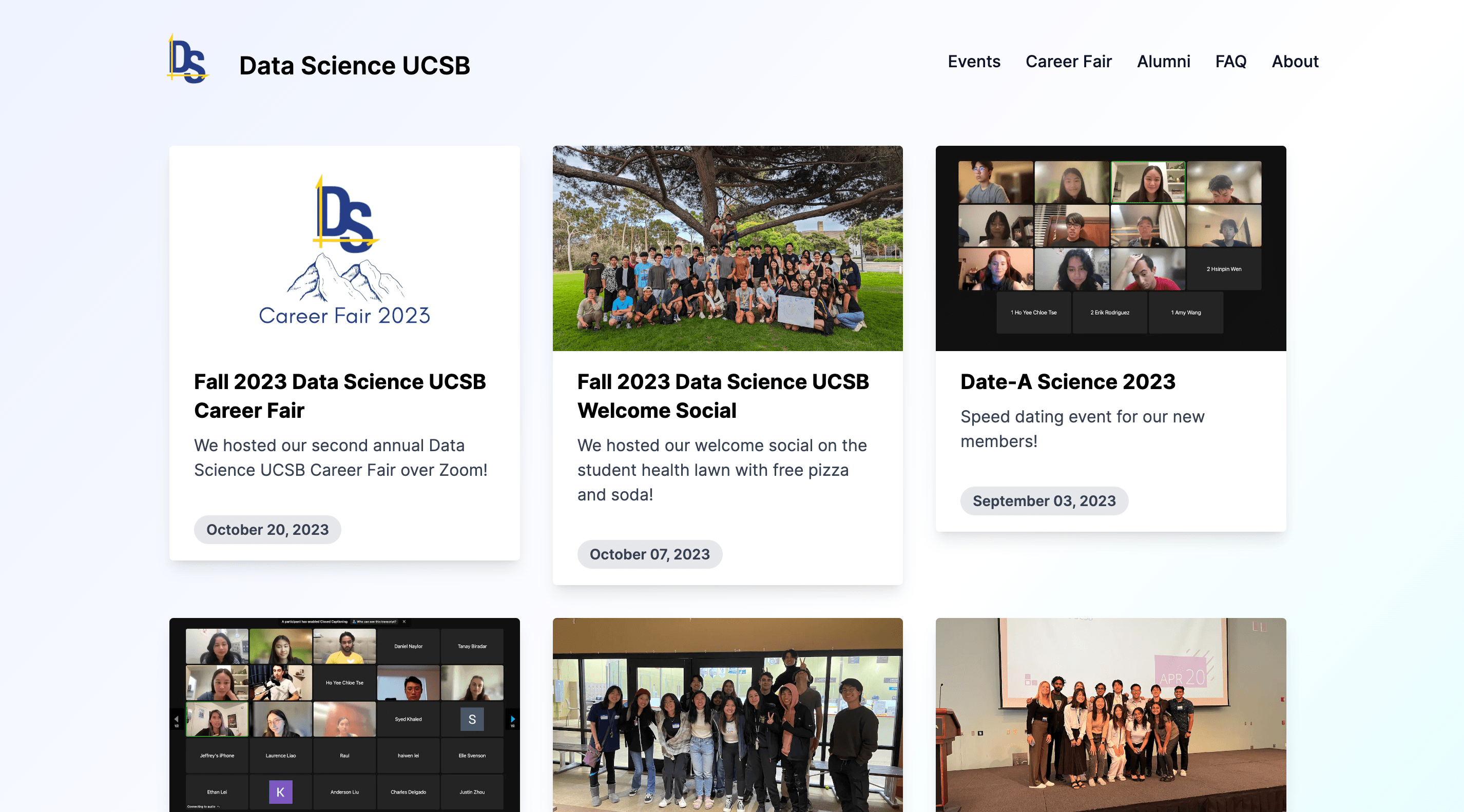 UCSB Data Science Club Website